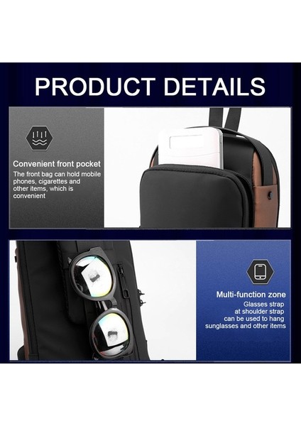 Erkek Göğüs Çantası - Gri Altın - 10 Inç (Yurt Dışından) modelleri