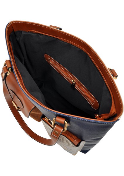 Kadın Vegan Deri Lacivert Omuz Çantası - The Wise Owl Tasarım indirimleri