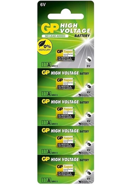 11A-2C5 Alkalin 6 Volt Pil (5li Paket)