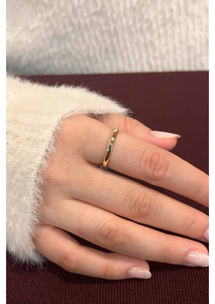 Zirkon Taşlı Gold Zarif Ayarlanabilir Pandora, Taç, Alyans 3'lü Kadın Yüzük Seti