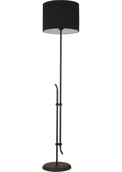Jolly Siyah Şapkalı Siyah Modern Tasarım Ayaklı Abajur Lamba Metal Lambader fiyatları