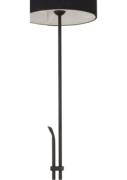 Jolly Siyah Şapkalı Siyah Modern Tasarım Ayaklı Abajur Lamba Metal Lambader fırsatları