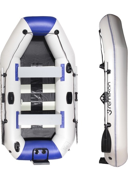 240CM Gray Blue Izgara Taban Şişme Bot