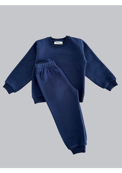 3 Iplik Şardonlu Unisex Bebek Eşofman Takımı