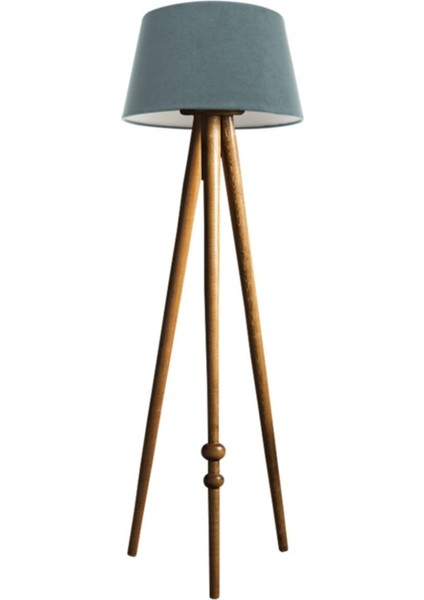 Round Leg Tripod Lambader Abajur Avize Aydınlatma Ahşap Naturel Ağaç Country Dekor Lamba Aplik Masi