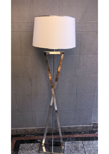 Krom Renk Çarpı Model Lambader modelleri