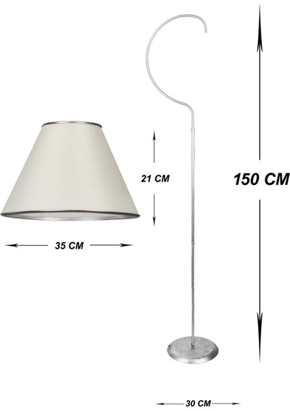 Güven Avize Lambader Holo Elips Gümüş Patine (Silver Çember) Krem Şapka modelleri