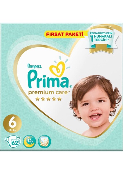 Premium Care Bebek Bezi Fırsat Paketi 6 Beden 62 Adet