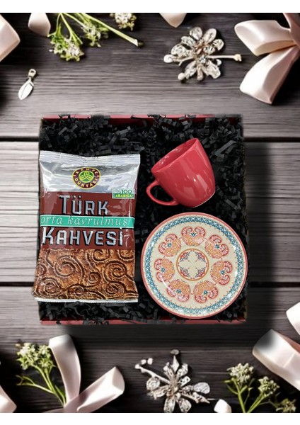 Kahve Dünyası Türk Kahvesi, Renkli Kahve Fincanı,öğretmenler Günü,, Kutusu