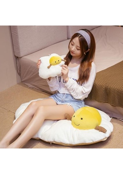 Dropshipping 1 Adet Kawaii Ins Dolması Yumuşak Kızarmış Yumurta Oyuncak Peluş (20 * 28 Cm) (Yurt Dışından)