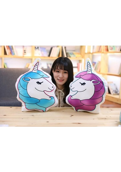 50 cm Karikatür Hayvanlar Unicorn Peluş Yastık (Yurt Dışından)