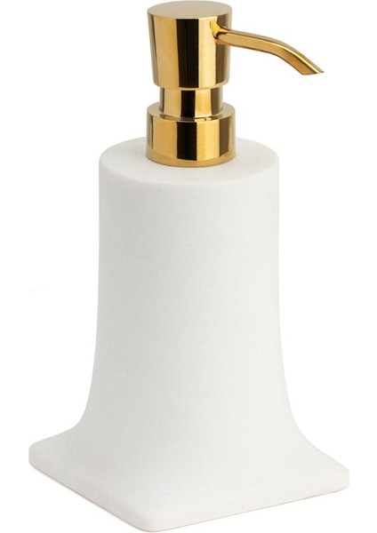 Tezgah Üstü Sıvı Sabunluk 250 ml Beyaz-Gold Renk 181X91X109 mm