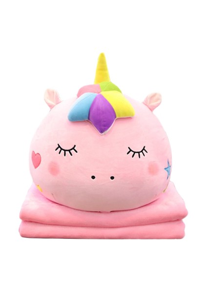 40 cm Sevimli Yuvarlak Unicorn Peluş Yastık (Yurt Dışından)