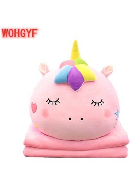 40 cm Sevimli Yuvarlak Unicorn Peluş Yastık (Yurt Dışından)