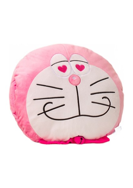 34 cm Kawaii Doraemon Peluş Yastık El Isıtıcı Dolması Oyuncak Peluş Yastıklar (Pembe) (Yurt Dışından)