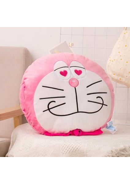 34 cm Kawaii Doraemon Peluş Yastık El Isıtıcı Dolması Oyuncak Peluş Yastıklar (Pembe) (Yurt Dışından)