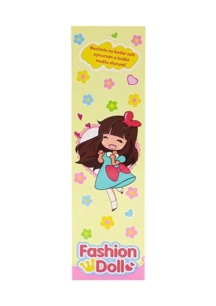 Baonier Tekli Kız Bebek 85801 Kahverengi Saçlı Çiçekli Etekli