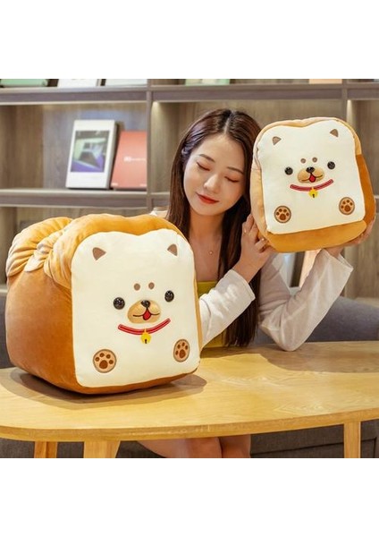 28 cm Sevimli Uzun Ekmek Şekilli Shiba Inu Plushie Down Pamuk Yumuşak Ekmek Yastık (Yurt Dışından)