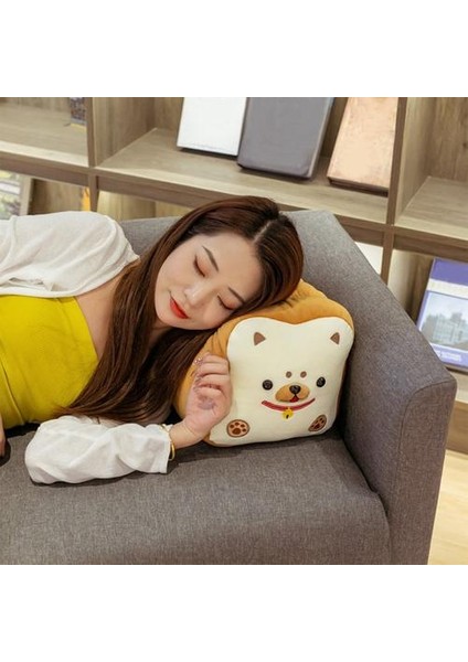 28 cm Sevimli Uzun Ekmek Şekilli Shiba Inu Plushie Down Pamuk Yumuşak Ekmek Yastık (Yurt Dışından)