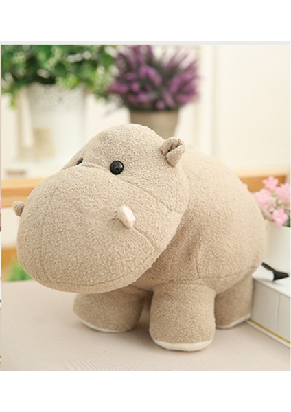 20 cm Mini Kafa Hippo Fil Peluş Oyuncak Yumuşak Karikatür Hayvan Hipopotamus Dolması Peluş (Yurt Dışından)