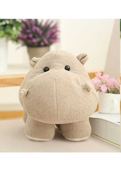 20 cm Mini Kafa Hippo Fil Peluş Oyuncak Yumuşak Karikatür Hayvan Hipopotamus Dolması Peluş (Yurt Dışından)