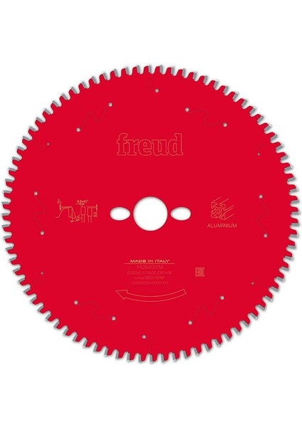 Alüminyum Kesim Testeresi FR26A001M Ø260*2,3*30 Mm-80 Diş