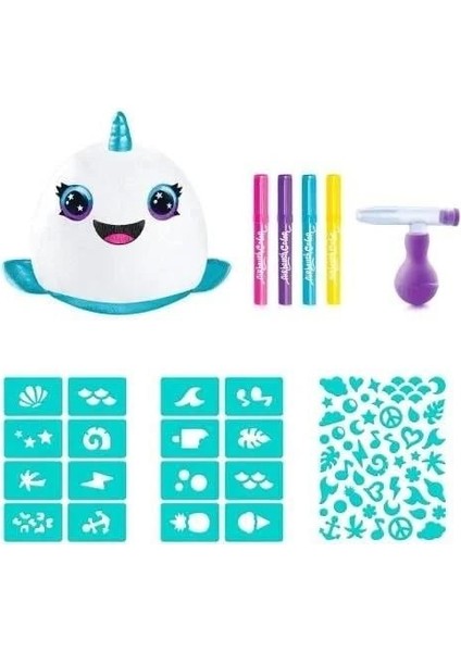 Airbrush Plush Sürpriz Squishy Paint Bucket 87794 Narwhal fiyatları
