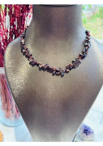 Garnet (Lal) Doğal Taşlı Kolye