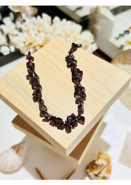 Garnet (Lal) Doğal Taşlı Kolye