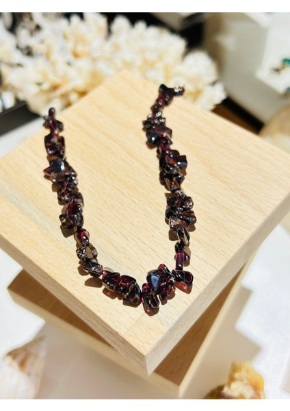 Garnet (Lal) Doğal Taşlı Kolye