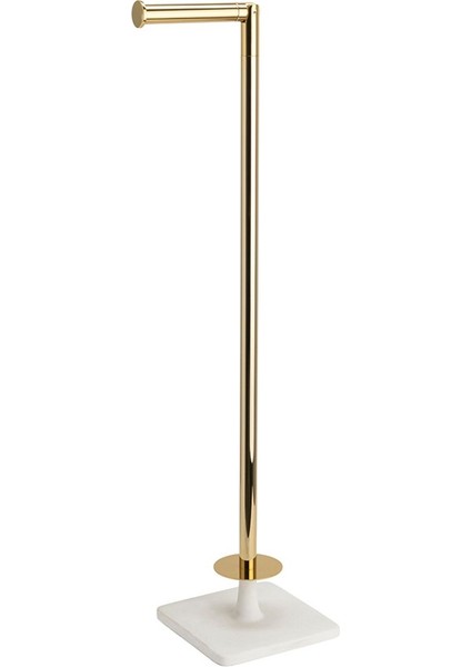 Banyo Hareketli Yedek Kağıtlık Beyaz-Gold Renk 707X156X212 mm