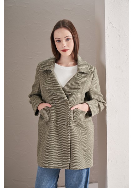 Balık Sırtı Ceket Haki