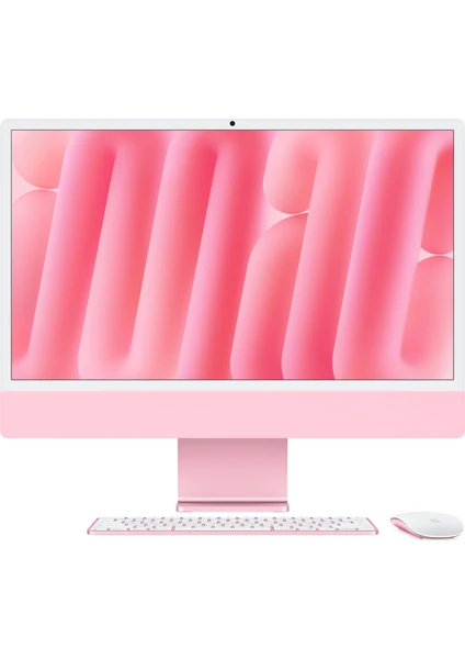 iMac M4 Çip 16GB 256GB SSD macOS 24" All In One Bilgisayar MWUG3TU/A Pembe