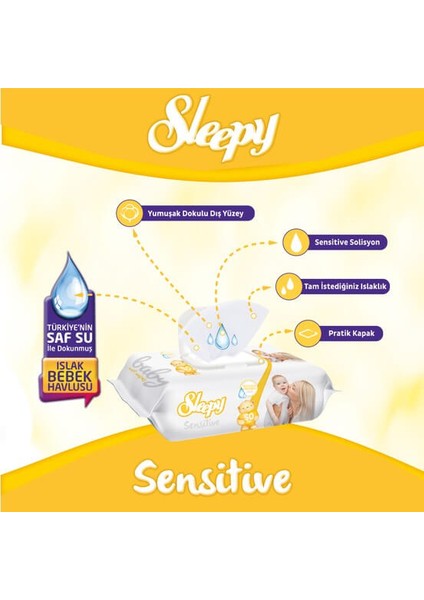 Sensitive Islak Havlu Mendil 90 Adet