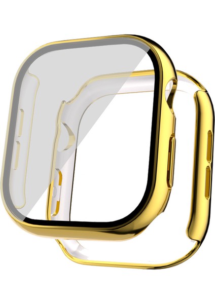 Apple Watch 10 46MM Sert Pc Kasa Electroplated Çerçeveli Ekran Koruyucu - Watch Gard 36 ile Üst Düzey Koruma