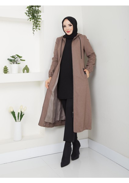 Kışlık Vizon Ince Kaşe Kadın Kaban Genç Spor 54007