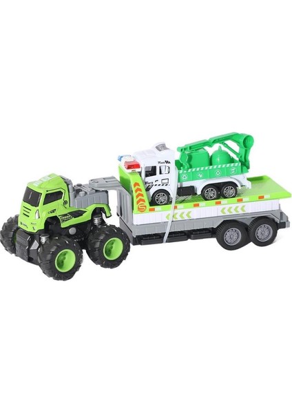 Nessiworld KLX600-365 Sürtmeli Die Cast 4x4 Temizlik Aracı Taşıyan Tır -Vardem