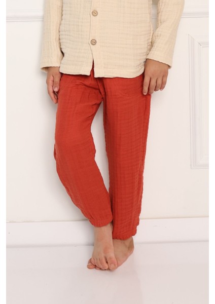 Müslin Pantolon Çocuk - 4 Kat Müslin Kumaş