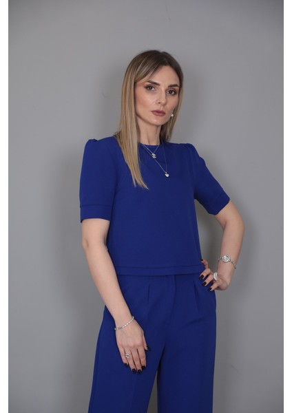 Kayık Yaka Kısa Kol Bluz-Saks modelleri