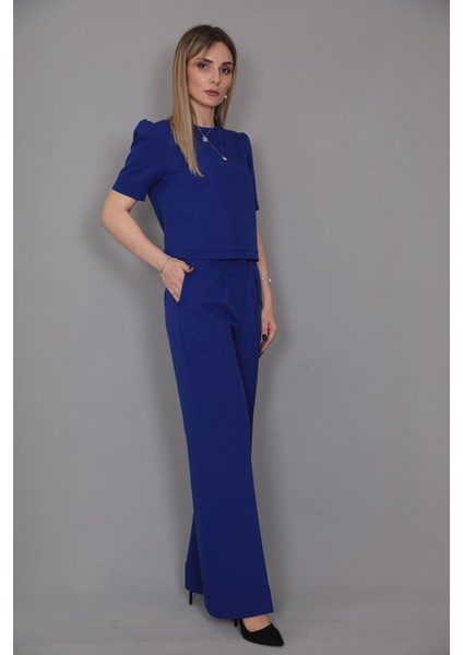 Kayık Yaka Kısa Kol Bluz-Saks fırsatları