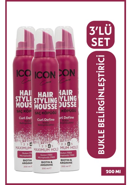 Saç Şekillendirici Köpük Curl 3'lü Set