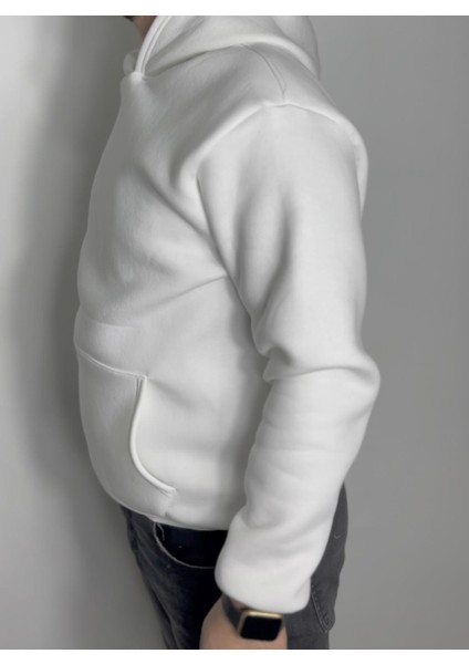 Erkek Kışlık, Pamuklu, Yumuşak, Düz ,kapüşonlu Gri 3 Iplik Sweatshirt fiyatları