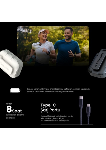 Pocket S Kablosuz Bluetooth Mini Hoparlör Siyah
