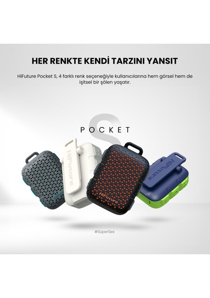 Pocket S Kablosuz Bluetooth Mini Hoparlör Siyah