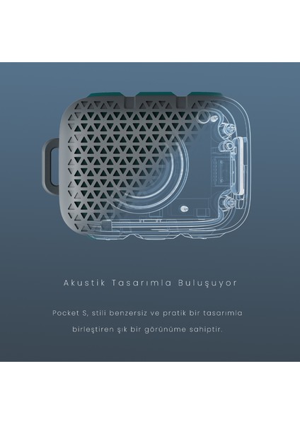Pocket S Kablosuz Bluetooth Mini Hoparlör Siyah