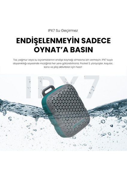 Pocket S Kablosuz Bluetooth Mini Hoparlör Siyah