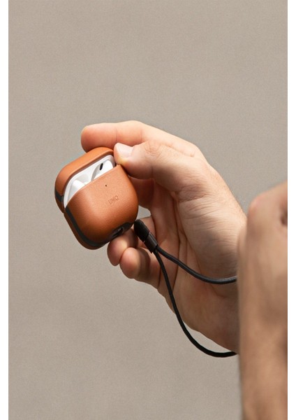 Airpods Pro 2 (2.nesil) Kılıf Terra Serisi Hakiki Deri Kablosuz Şarj Destekli Koruma