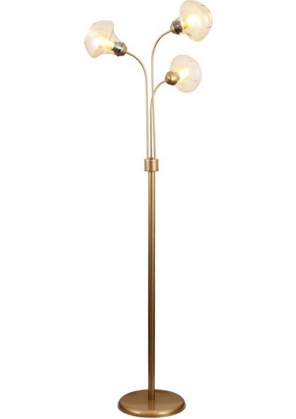 Zambak 3 Lü Eskitme Lambader 2044B Modern Oturma Odası, Yatak Odası, Salon Lambader