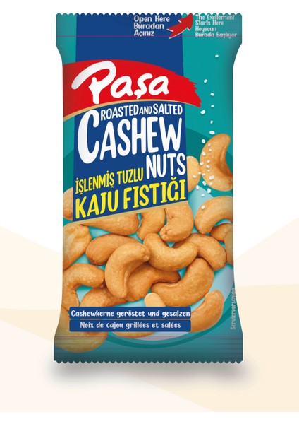 Paşa Kuruyemiş Kaju Fıstığı 40 gr x 12 Adet (Toplam 480 gr)