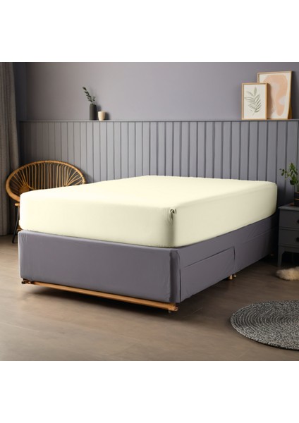 Pamuk 62 Tel Okotex Sertifikalı 80 x 180+30 cm Yükseklik Tek Kişilik Lastikli Çarşaf